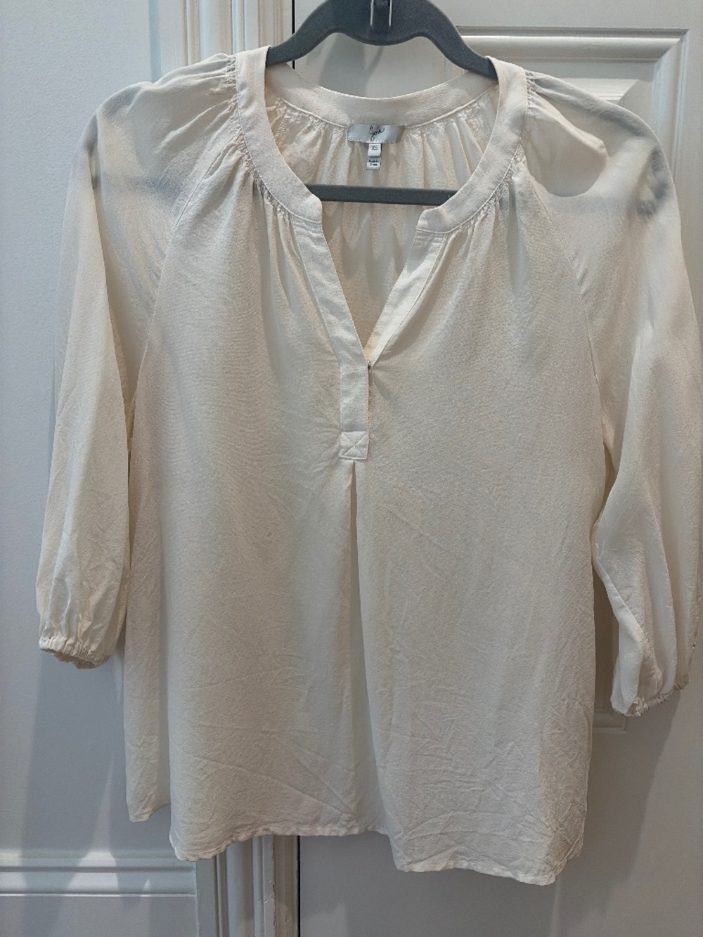 Joie silk blouse in cream, size XS